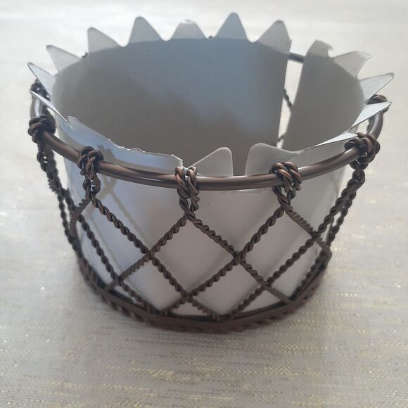 Partylite P1550 Hunter P1513 Calista Jar Candle and Brass Holder NEW - Picture 4 of 8